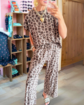 Leopard Print Polka Dot Set