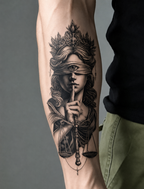 Silent Justice Semi-Permanent Tattoo