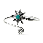Women's Vintage Sunflower Turquoise Alloy Bracelet