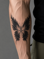 Cosmic Flame Butterfly Semi-Permanent Tattoo