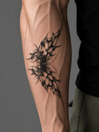 Cyber Tribal Wings Semi-Permanent Tattoo
