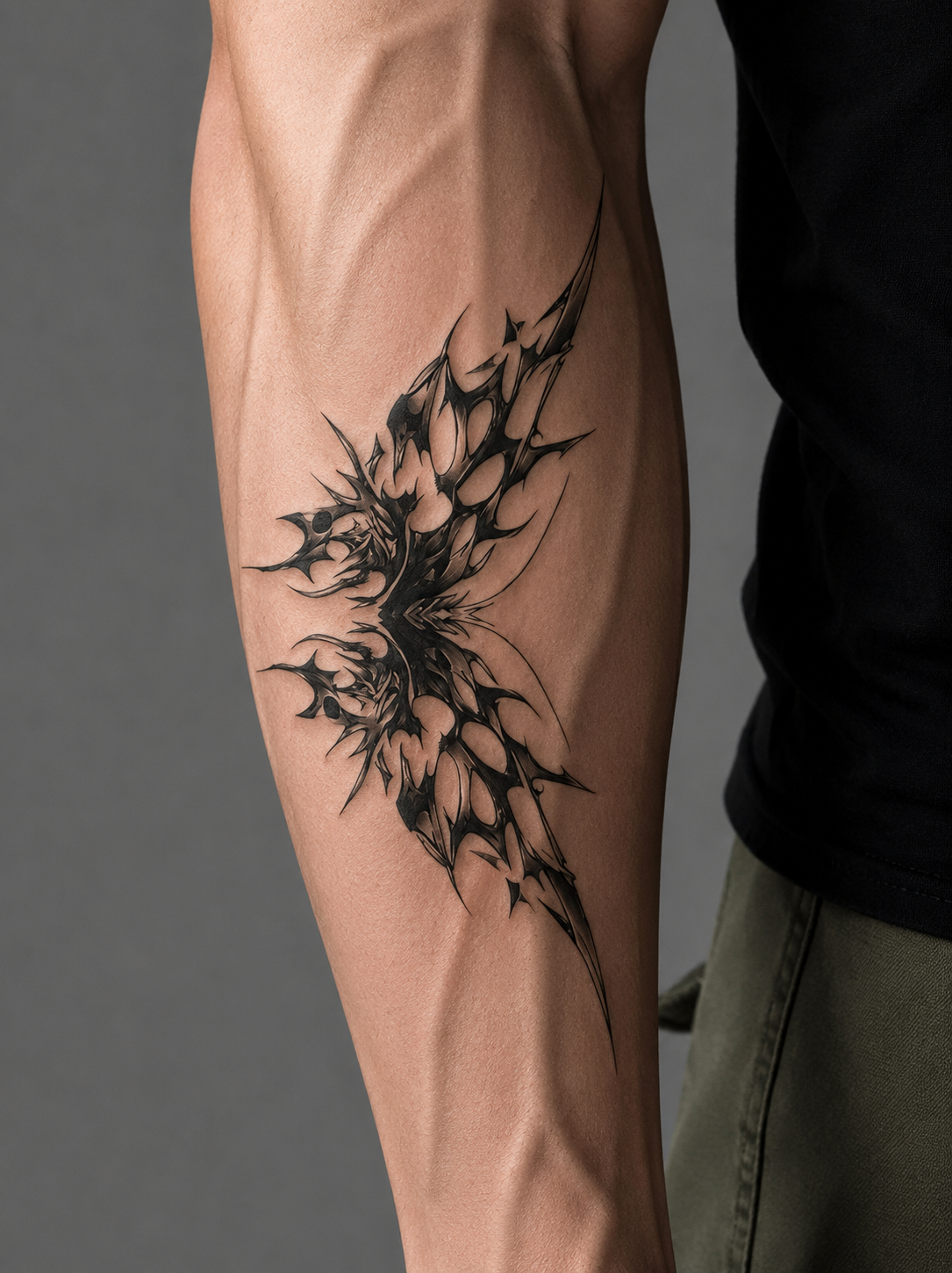 Cyber Tribal Wings Semi-Permanent Tattoo