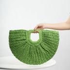 Dashingsoul Beach Vacation Western Fashion Semicircle Portable Portable Straw Bag