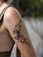 Cyber Tribal Wings Semi-Permanent Tattoo