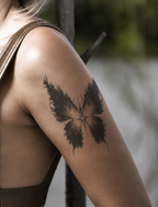 Cosmic Flame Butterfly Semi-Permanent Tattoo
