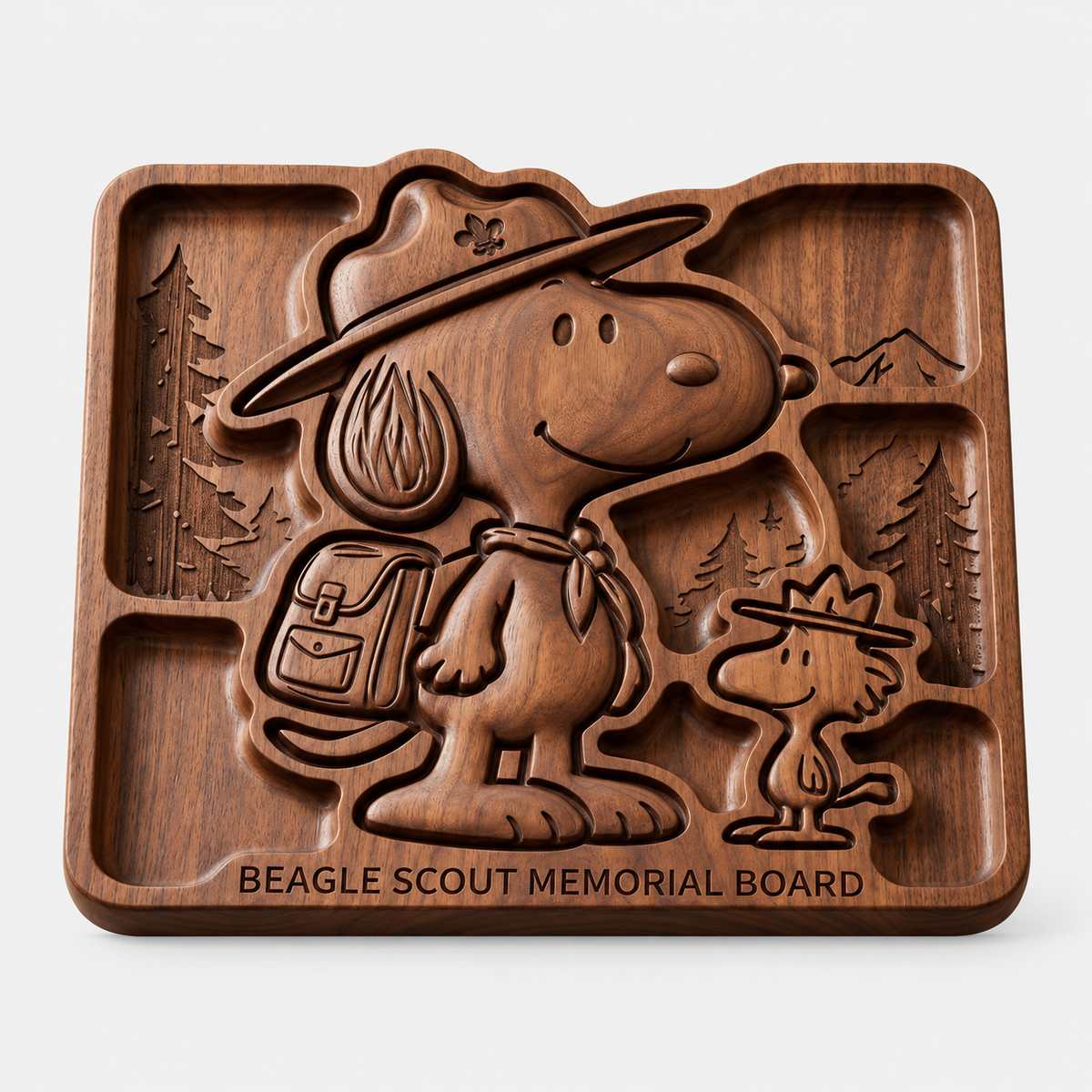 Beagle Scout Solid Wood 3D Carved Commemorative Charcuterie/Cheese Board