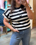 Bow Detail Striped Top