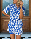 Wave Pleated Shorts Set
