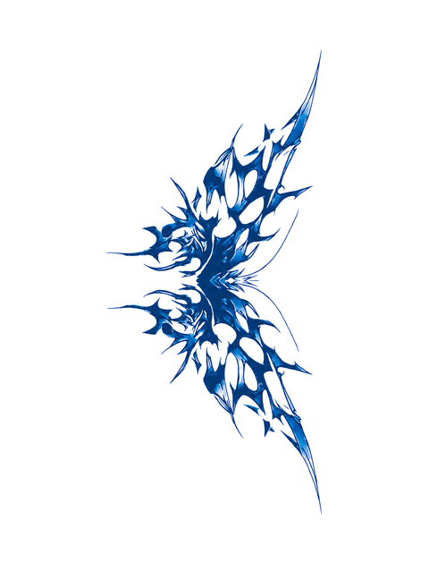 Cyber Tribal Wings Semi-Permanent Tattoo