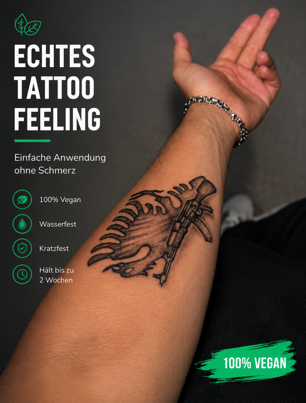 Silent Justice Semi-Permanent Tattoo