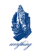 Faith Through Everything Praying Hands Semi-Permanent Tattoo